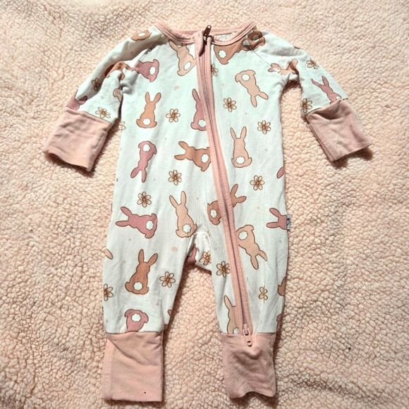 Dream Big Little Co Dreamy Zzz Bunny Preemie Bamboo Romper - Picture 1 of 1